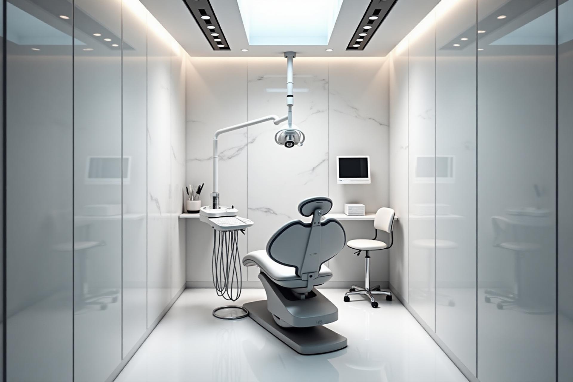 A modern treatment room with current dental equipment